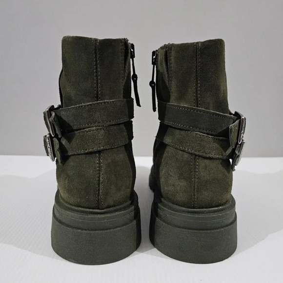 Miz Mooz Fanley Ankle Boot Womens EU 40 Forest Green Suede Slouchy Combat NEW - Picture 7 of 13